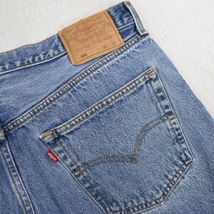 Vintage‎ Levi 501 Button Fly Jeans Mens 36*x30 Regular Blue Denim Straight Leg